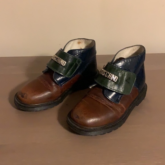 Moschino Vintage Colour Block Leather Booties - Toddler’s Size 29 - Picture 2 of 12